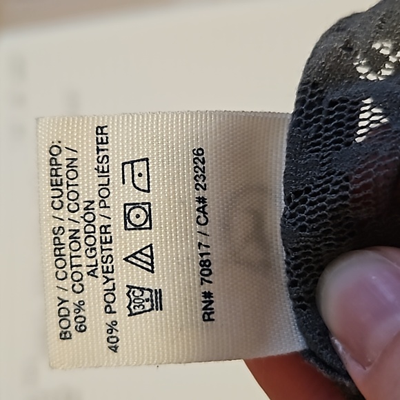 Victoria's Secret PINK Charcoal Gray Graphic Lace Racerback Tank Top | XS - Picture 7 of 7